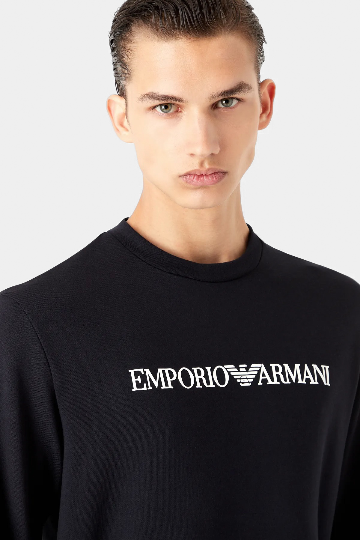 Тёмно-синий свитшот Emporio Armani